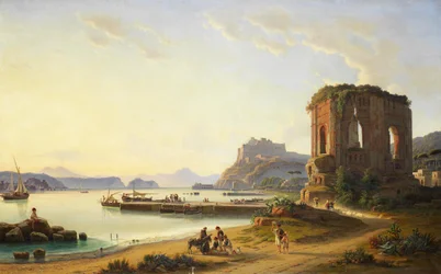 Vista sul Golfo di Pozzuolo con il vecchio porto e il castello